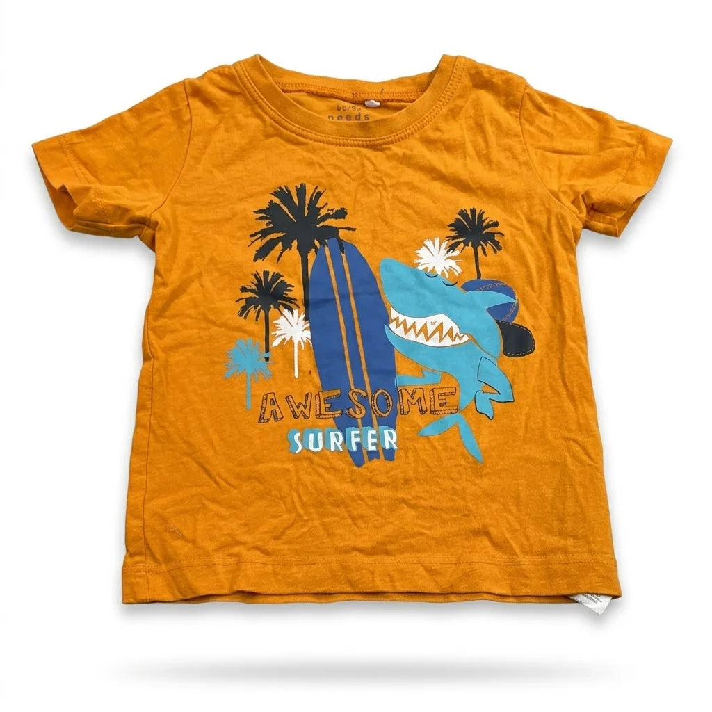 Mönstrad t-shirt från Name It - Storlek 80 - Orange