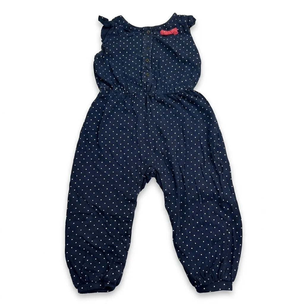 Prickig sparkdräkt från Lindex - Storlek 80 - Marinblå