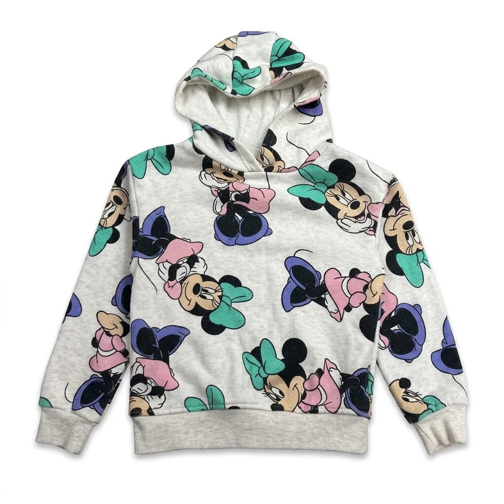 Mönstrad sweatshirt från Disney Mickey and Friends - Storlek 104 - Vit