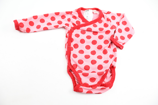 Prickig omlottbody från H&M - Storlek 62 - Rosa