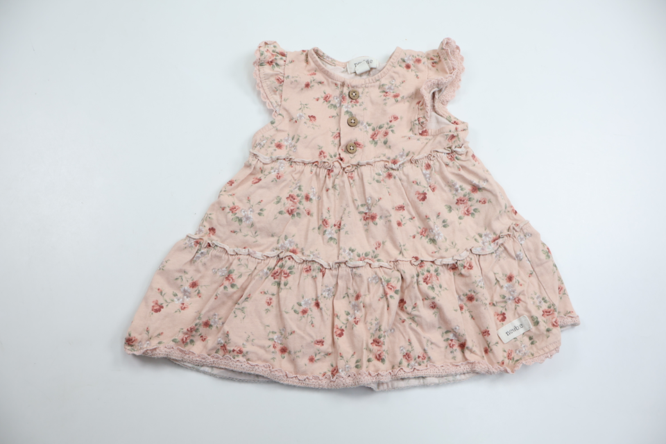 Blommig klänning från Newbie - Storlek 68 - Rosa