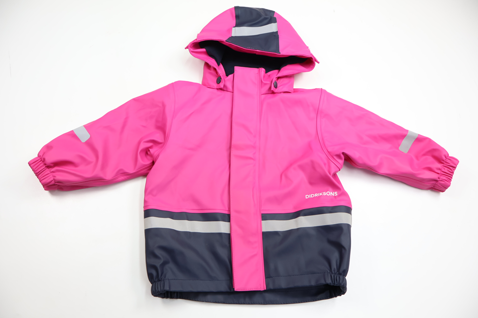 Fleecefodrad regnjacka från Didriksons - Storlek 80 - Rosa