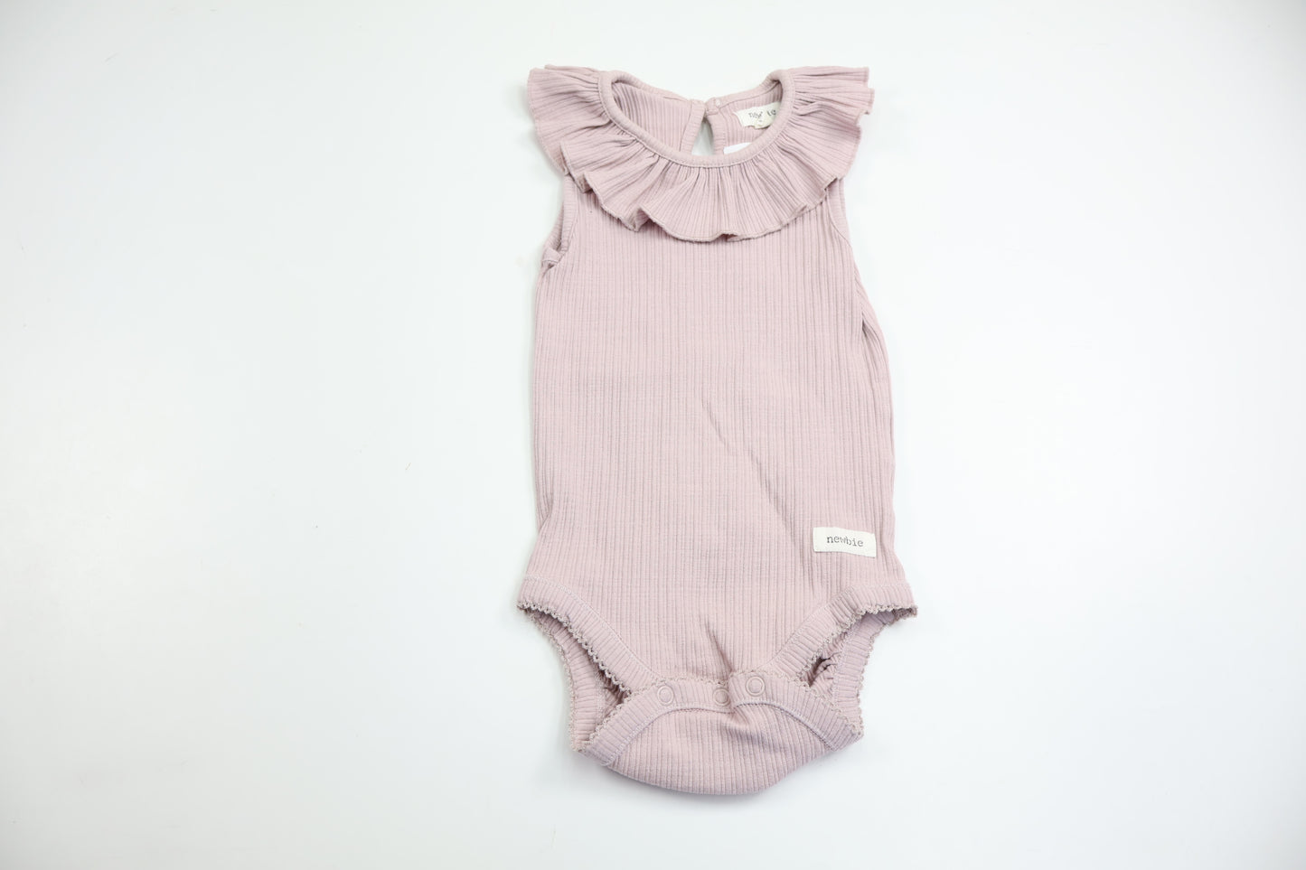 Ribbad body från Newbie - Storlek 80 - Lila