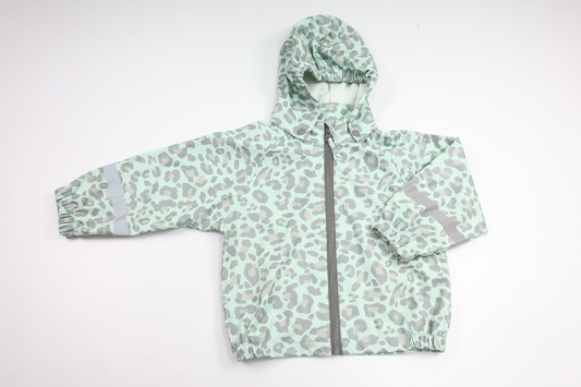 Leopardmönstrad regnjacka från Nordbjörn - Storlek 80 - Blå