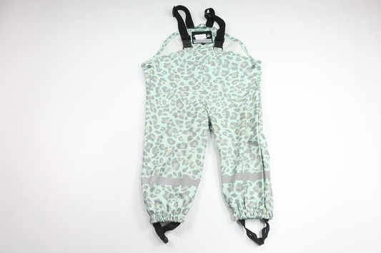 Leopardmönstrad regnbyxor från Nordbjörn - Storlek 80 - Blå