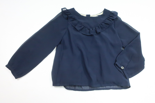 Blus med volang från Primark - Storlek 110 - Marinblå