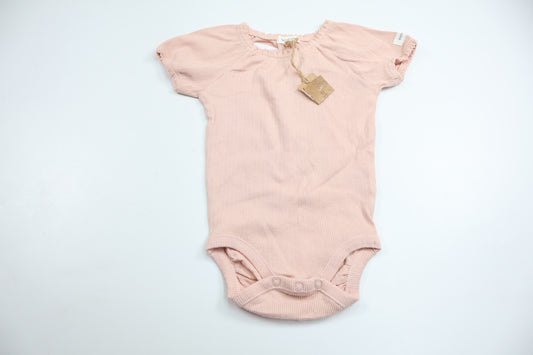 Ribbad body från Newbie - Storlek 68 - Rosa