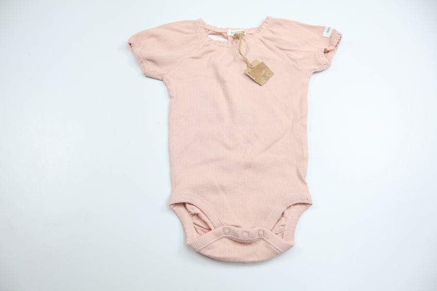 Ribbad body från Newbie - Storlek 68 - Rosa