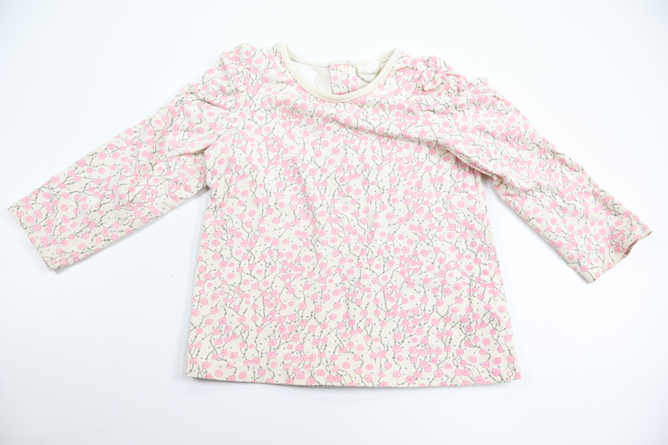 Blommig tröja från H&M - Storlek 74 - Benvit