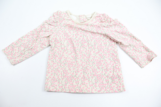 Blommig tröja från H&M - Storlek 74 - Benvit