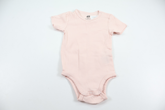 Ribbad body från ICA I Love Eco - Storlek 74 - Rosa