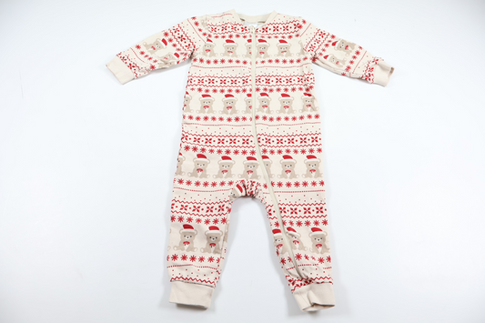 Jumpsuit med julmotiv från Kappahl - Storlek 74 - Benvit