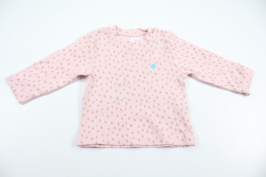 Ribbad tröja från ICA I Love Eco - Storlek 74 - Rosa