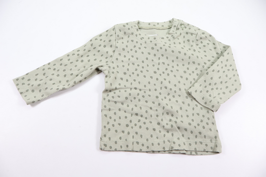 Ribbad tröja från ICA I Love Eco - Storlek 74 - Grön