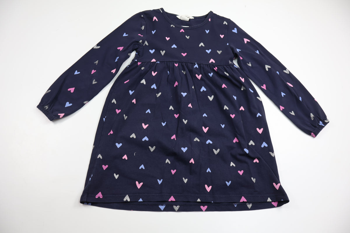 Klänning med hjärtan från H&M - Storlek 110 - Marinblå