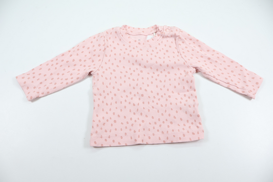 Ribbad tröja från ICA I Love Eco - Storlek 74 - Rosa