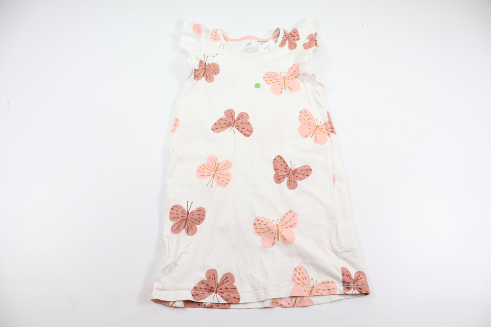 Nattlinne med fjärilar från H&M - Storlek 98/104 - Vit