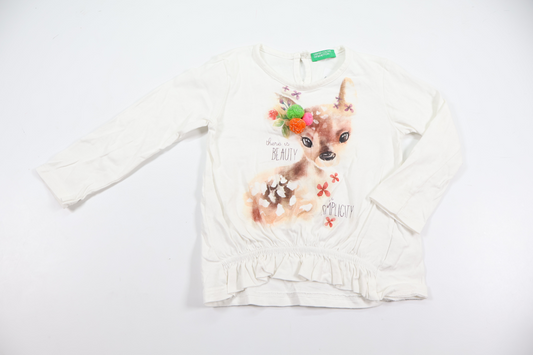 Tröja från United Colors of Benetton - Storlek 80 - Vit