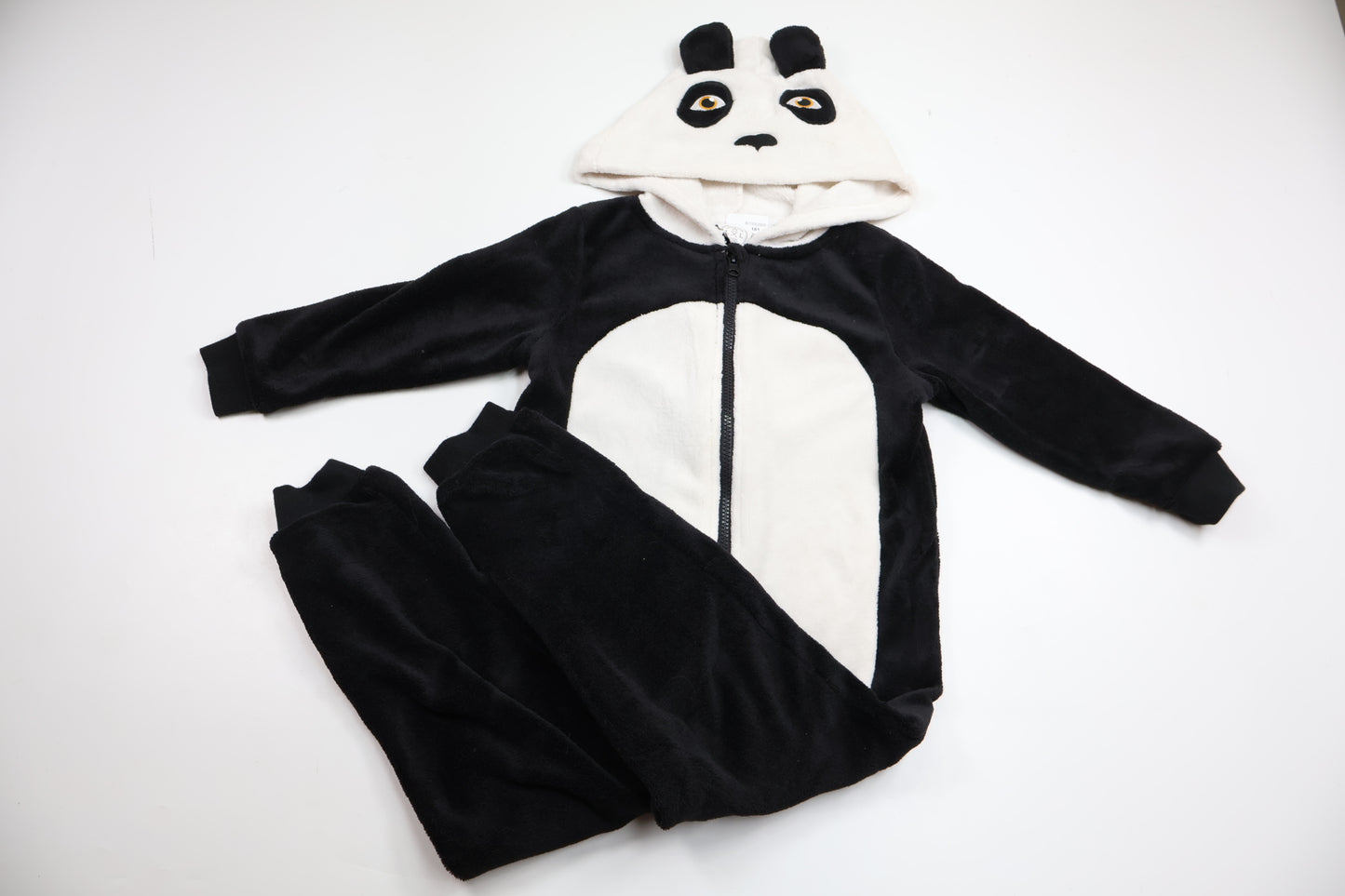 Fleeceoverall Panda från Luca & Lola - Storlek 98/104 - Svart