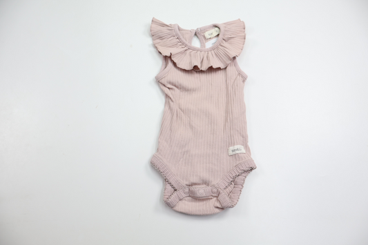 Ribbad body från Newbie - Storlek 62 - Lila