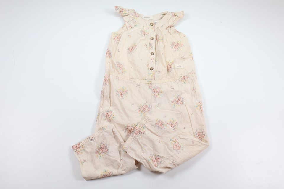 Blommig jumpsuit från Newbie - Storlek 92 - Rosa