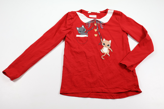 Tröja med julmotiv från H&M - Storlek 122/128 - Röd