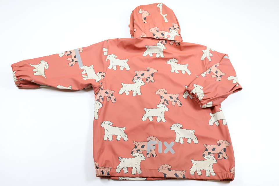 Regnjacka med hundar från FIX by Lindex - Storlek 116 - Rosa
