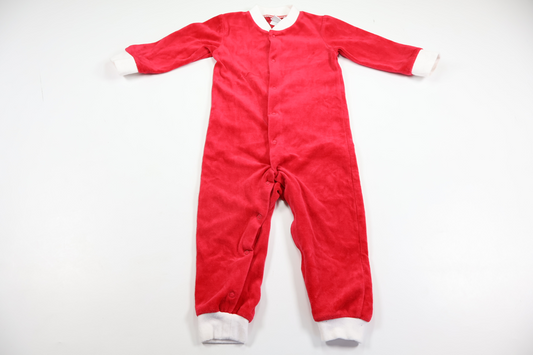 Tomte Pyjamas i fleece från Lindex - Storlek 86 - Röd
