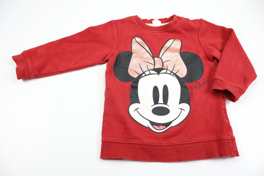 Sweatshirt med Mimmi från H&M - Storlek 92 - Vinröd