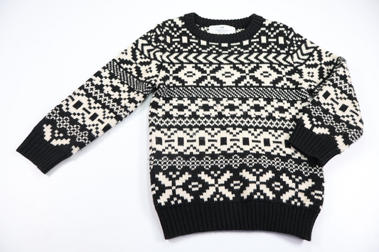 Stickad tröja från H&M - Storlek 110/116 - Svart