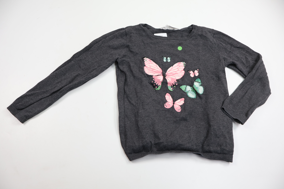 Stickad tröja från H&M - Storlek 110/116 - Grå