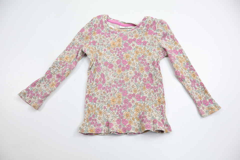 Ribbad blommig tröja från Kappahl - Storlek 86/92 - Multi