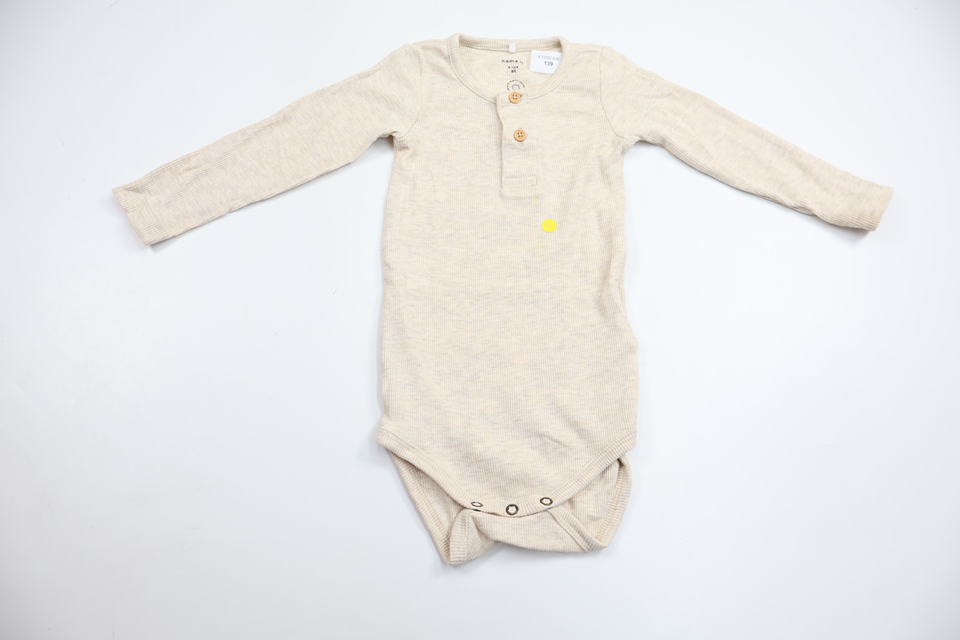 Ribbad body från Name It - Storlek 80 - Benvit