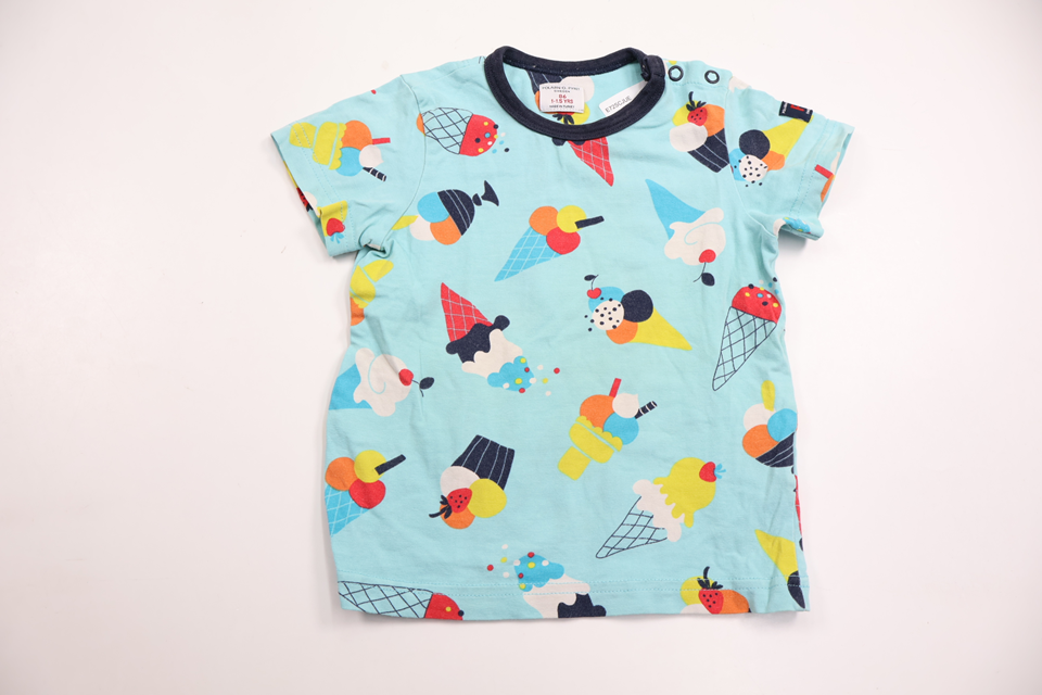 T-shirt med glassar från Polarn o. Pyret - Storlek 86 - Blå