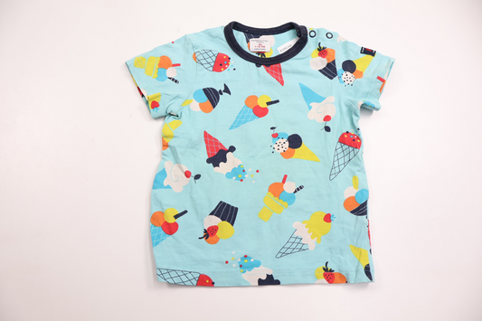 T-shirt med glassar från Polarn o. Pyret - Storlek 86 - Blå