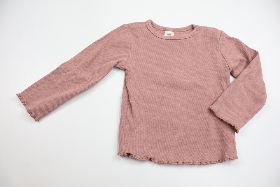 Ribbad tröja från H&M - Storlek 86 - Rosa