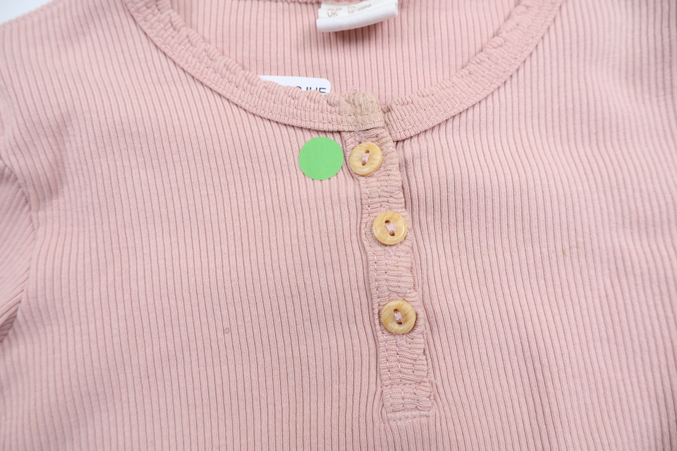Ribbad tröja från H&M - Storlek 86 - Rosa