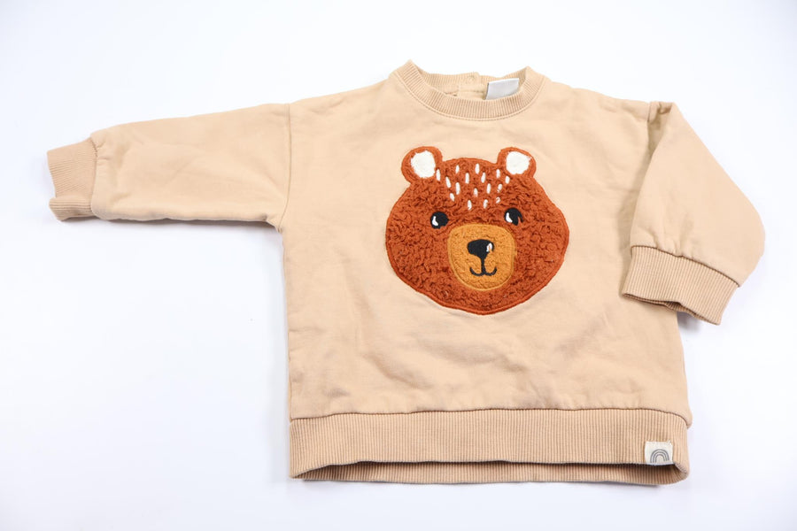 Sweatshirt med nalle från Lindex - Storlek 68 - Beige