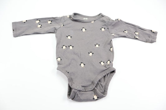 Body med pingviner från H&M - Storlek 56/62 - Grå