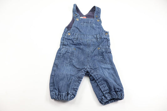 Fodrade hängselbyxor från Name It - Storlek 56 - Denim