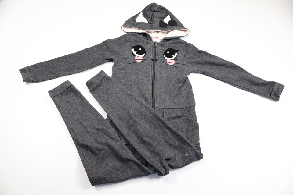 Jumpsuit "Katt" från H&M - Storlek 128 - Grå