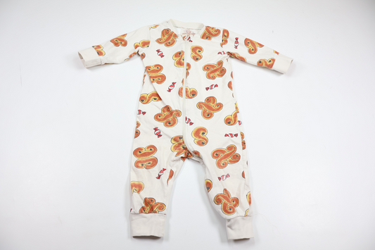 Pyjamas med lussekatter från Lindex - Storlek 80 - Vit