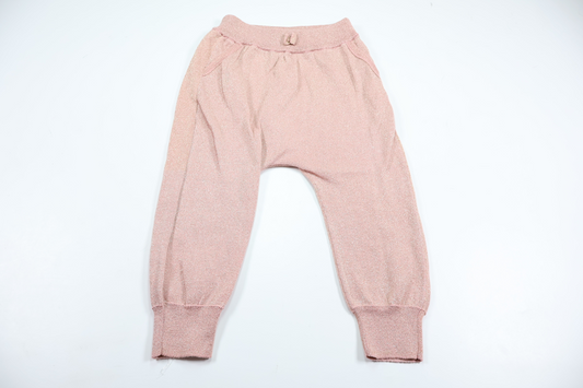 Glittriga stickade byxor från Lindex - Storlek 86 - Rosa