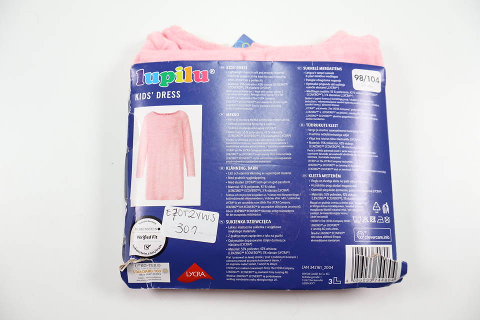 Mjuk klänning från Lupilu - Storlek 98/104 - Rosa