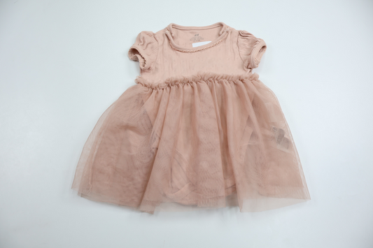 Klänning med inbyggd body från H&M - Storlek 62 - Rosa