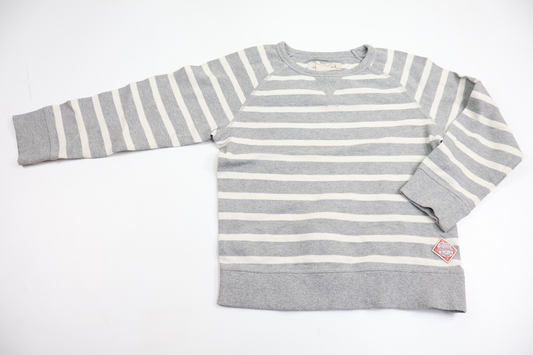 Randig sweatshirt från H&M - Storlek 110/116 - Grå