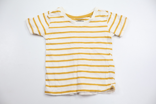 Randig t-shirt från Primark - Storlek 74 - Vit