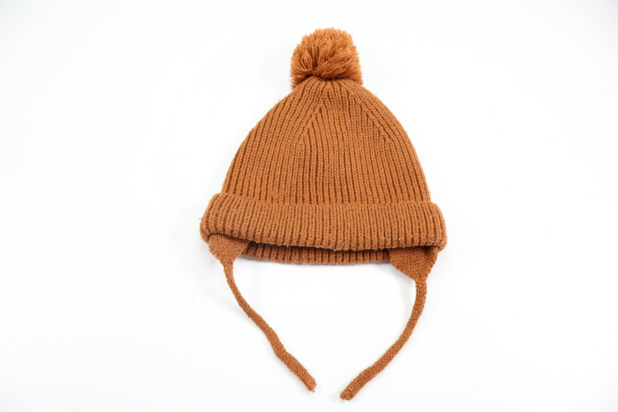 Stickad fleecefodrad mössa från Zara - Storlek 74/80 - Brun