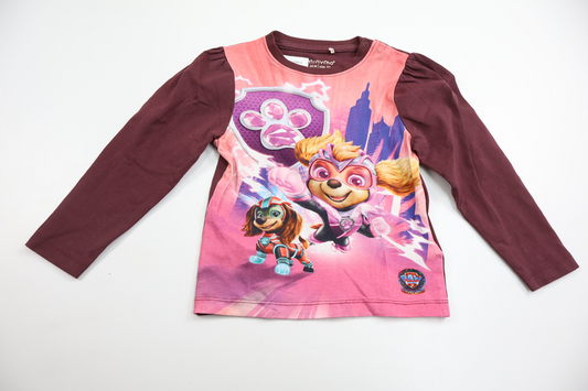 Tröja med Paw Patrol från Minymo - Storlek 92 - Vinröd