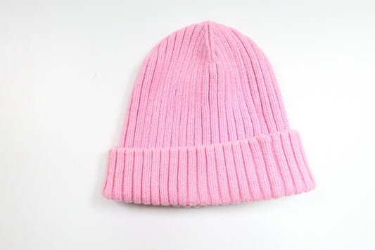 Ribbstickad mössa från H&M - Storlek 74/80 - Rosa
